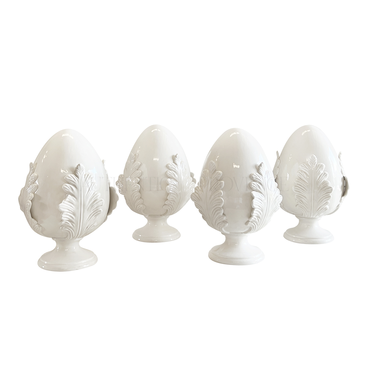 White Faience Finial