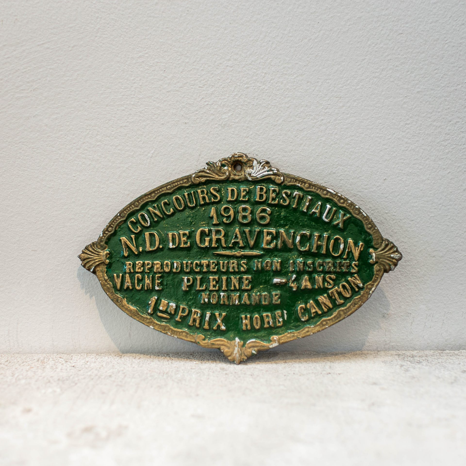 Plaque Métalique 1986