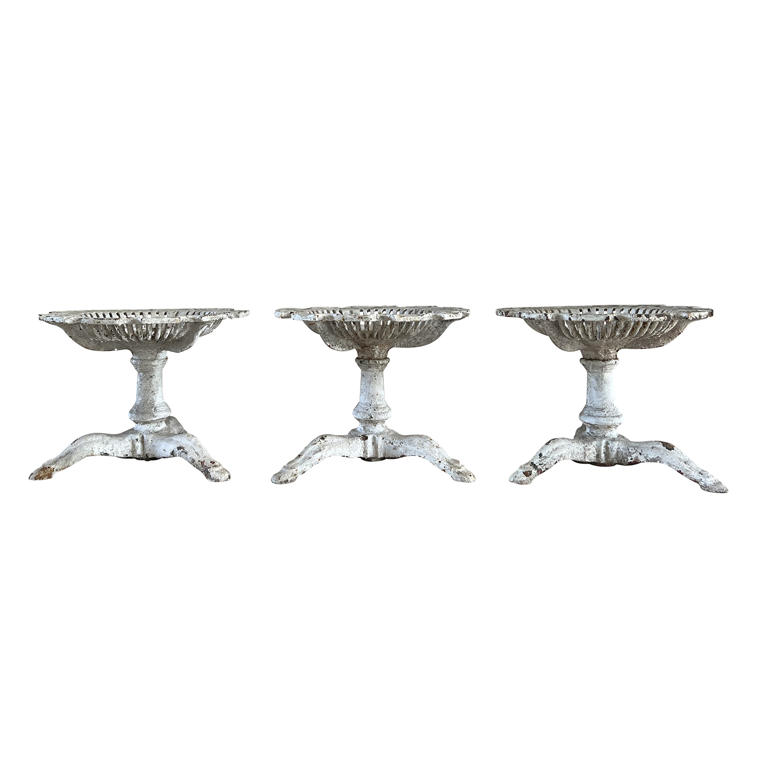 19th Century French Set of Three Antique Cast Iron Plant Stands