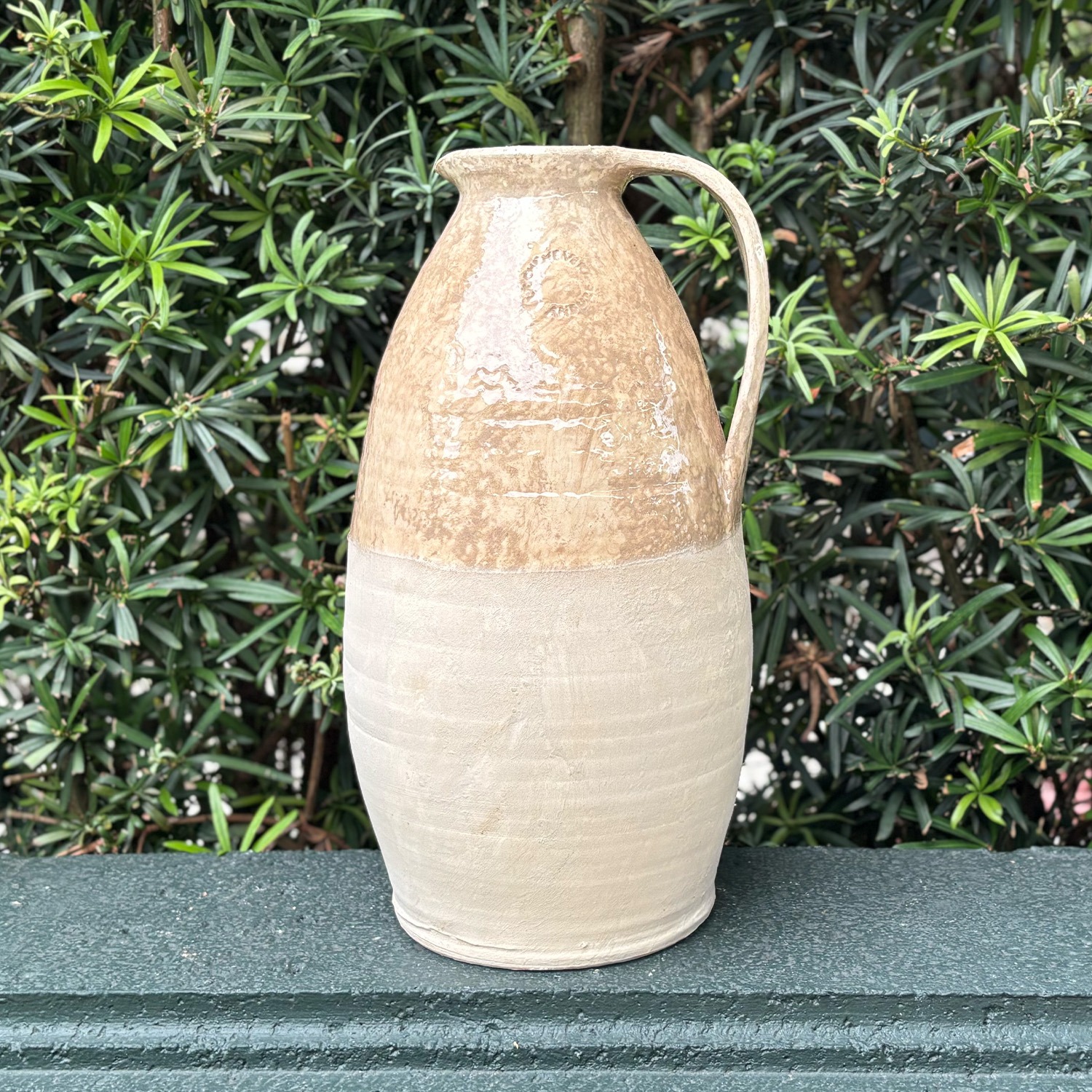 Tall Provencal Pitcher Hand Crafted in Terra Cotta
