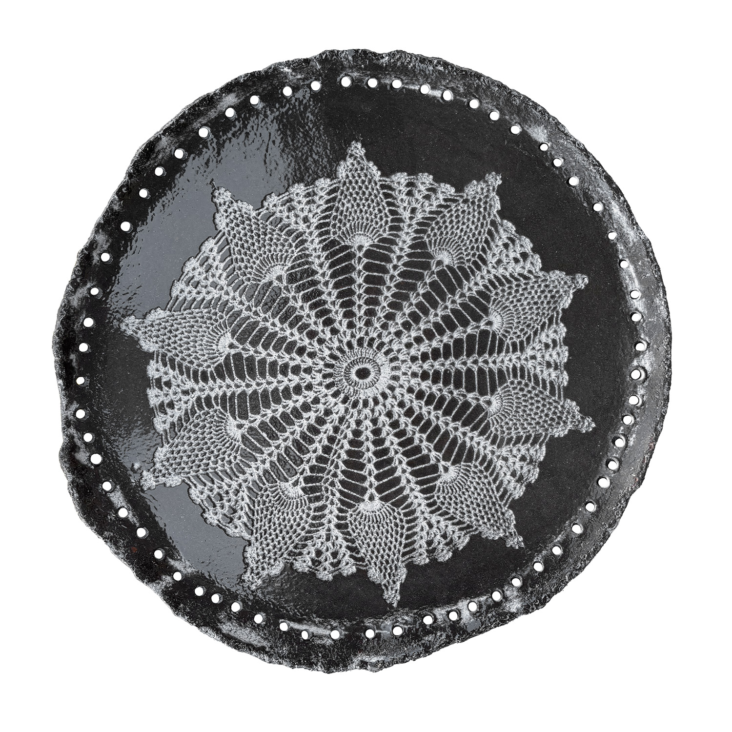 Large Center Piece in Dark Terracotta from France