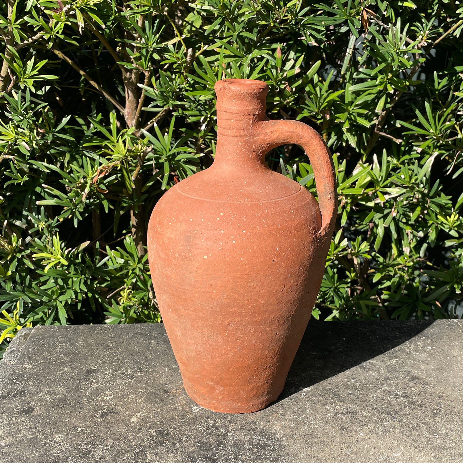 Rustic Turkish Terracotta Storage Jar with Single Handle