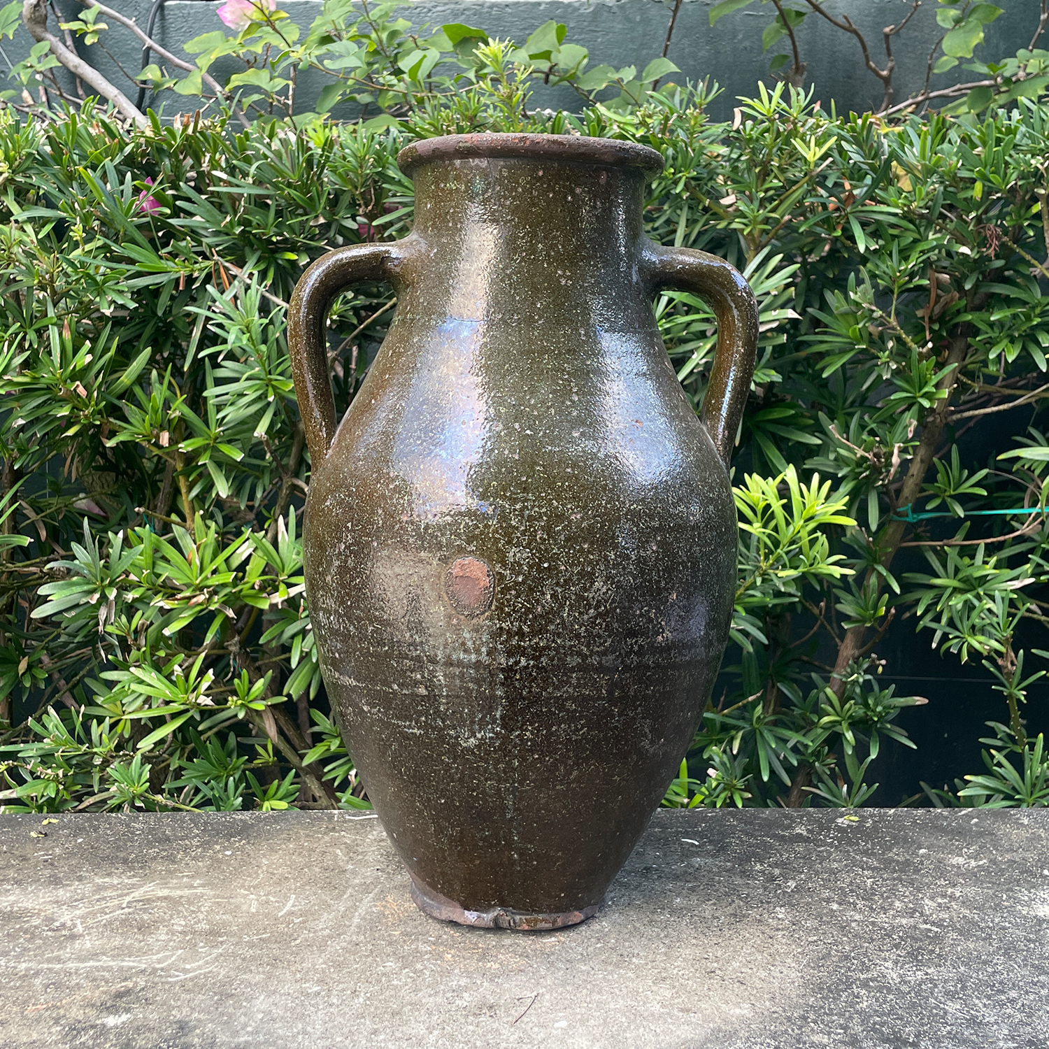 Glazed European Antique Jar