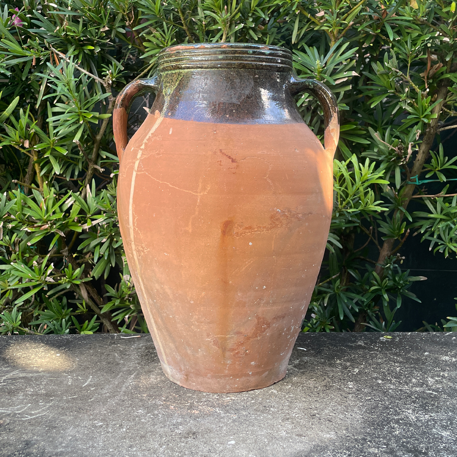 Antique Tri-Colored Mediterranean Jar
