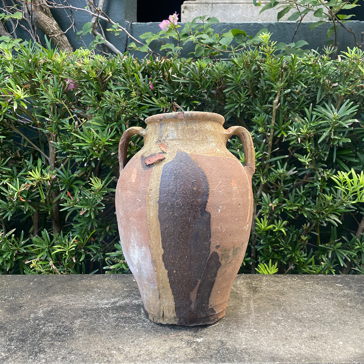 Rustic Tricoloured European Jar