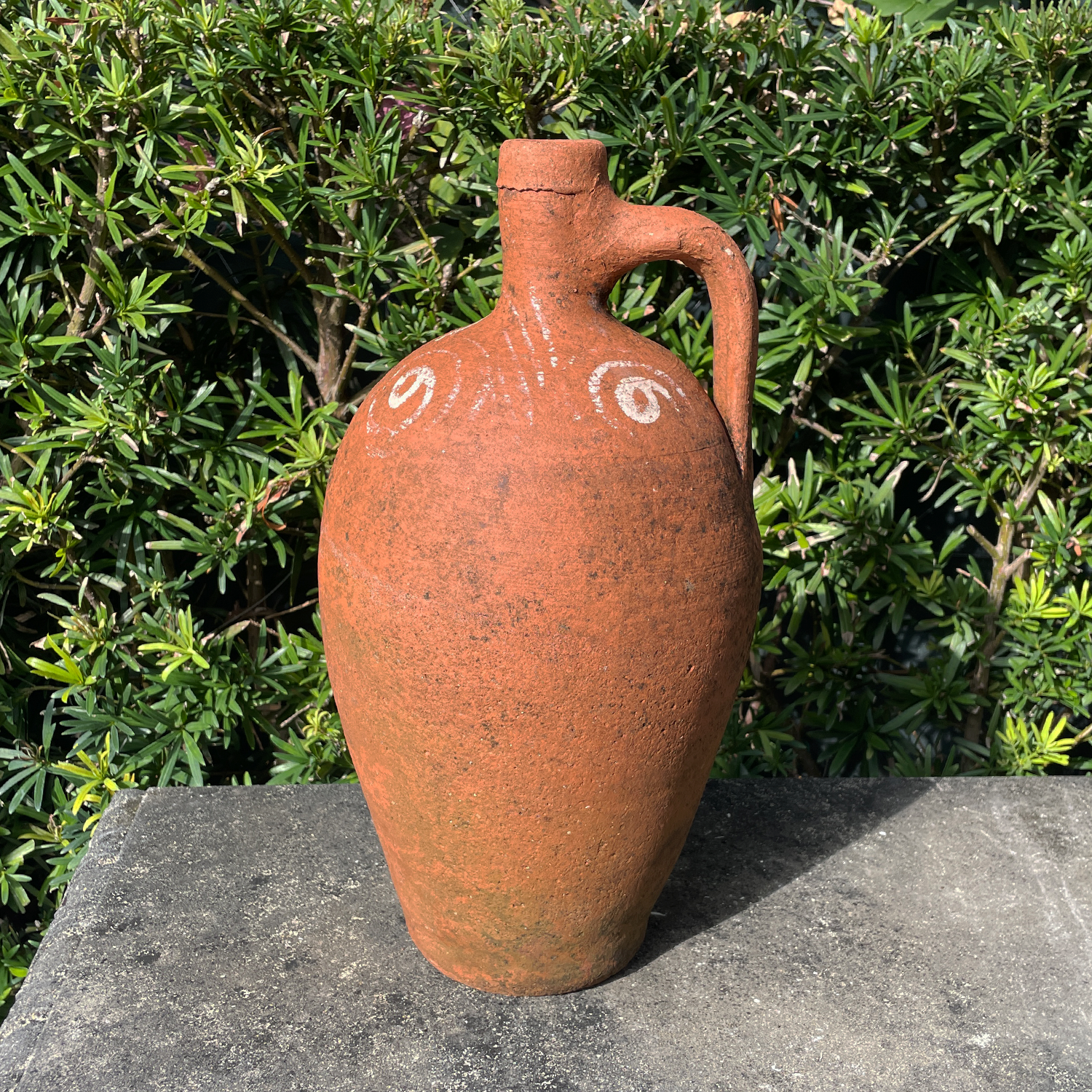 Rustic Turkish Terracotta Storage Jar with Single Handle