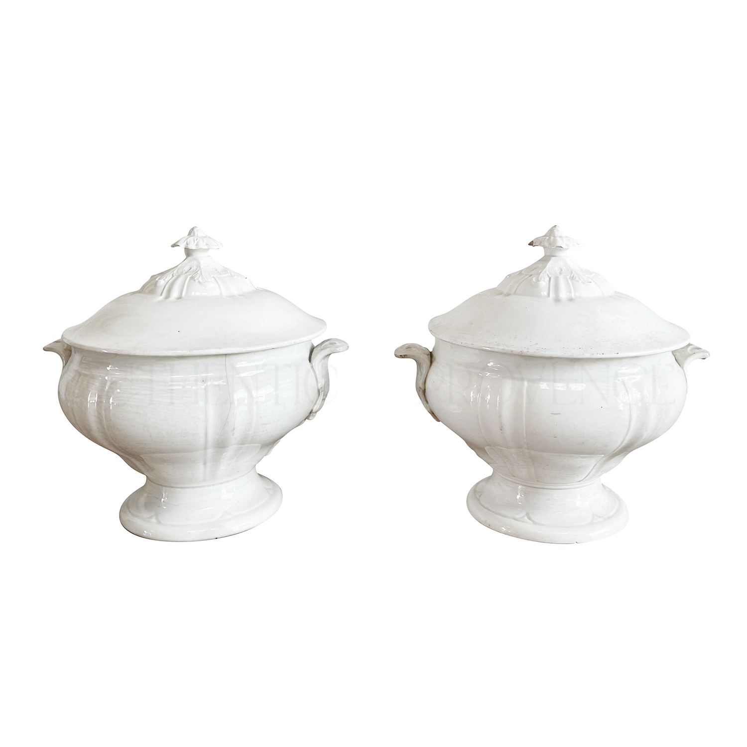 Pair of Terrines Fleurs de Lys 1900