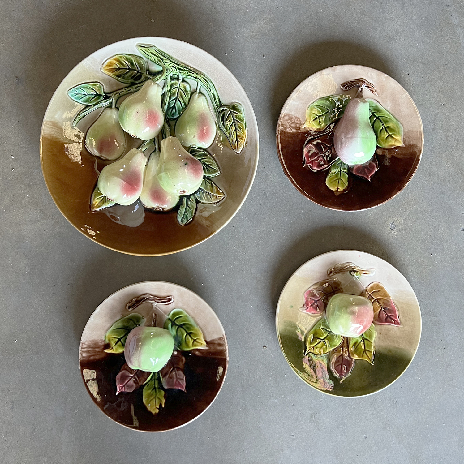 Set of French Fruit Plates