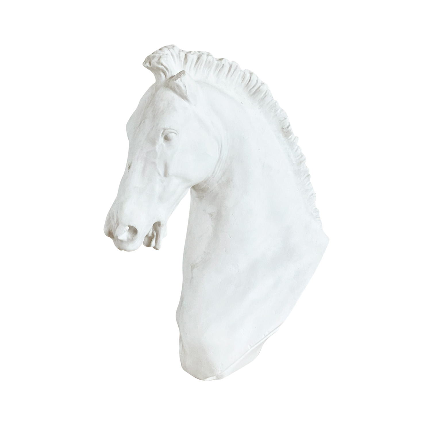 A Vintage Horse Head Sculpture of Turino Gaetano Monti in Plaster