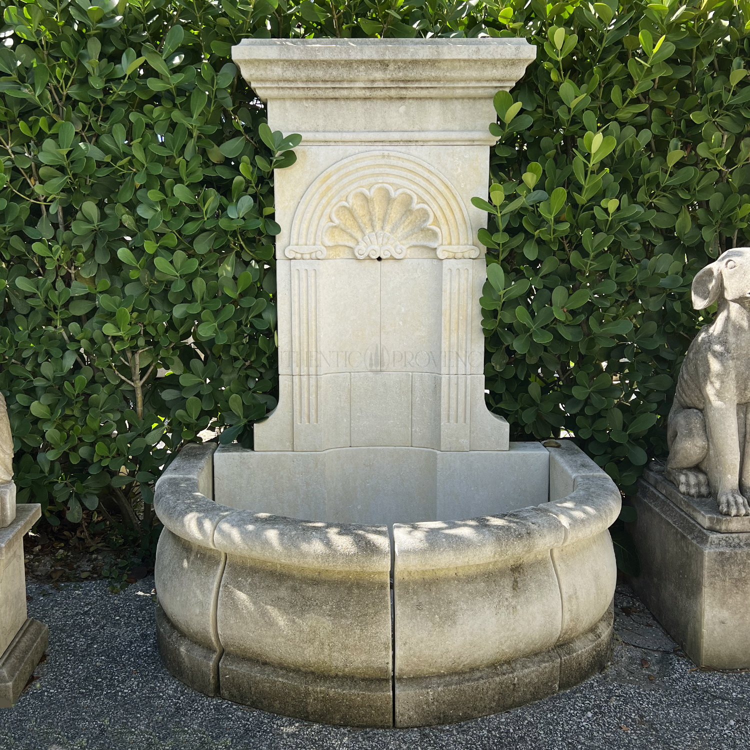 Hand-Carved Limestone Fountain Quebin