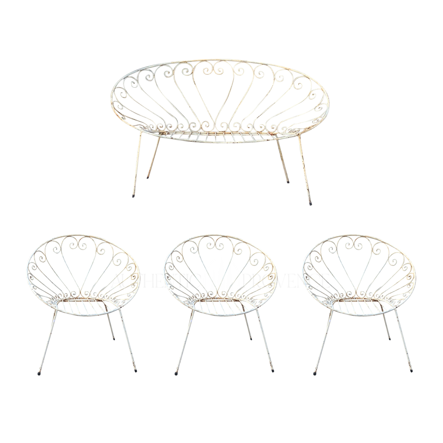 20th Century Garden Set of Metal Furniture Attributed to Stanislaus Karasek