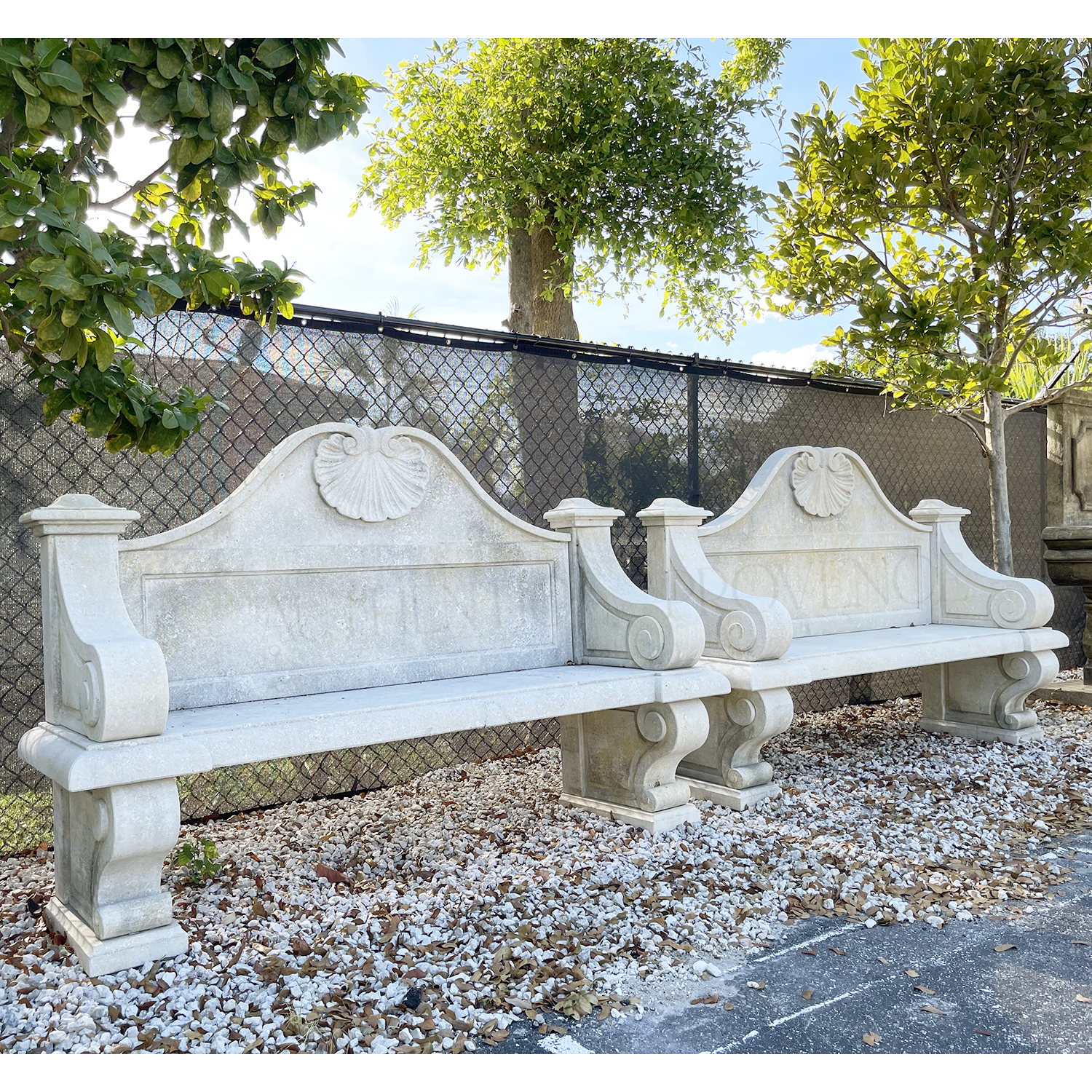 Pair of Coquille Benches