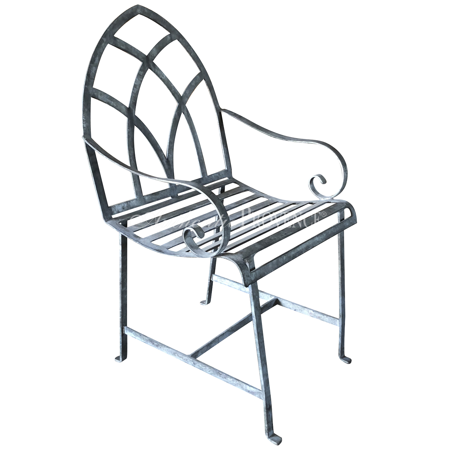 Gothic Chairs with Armrests in Metal from England