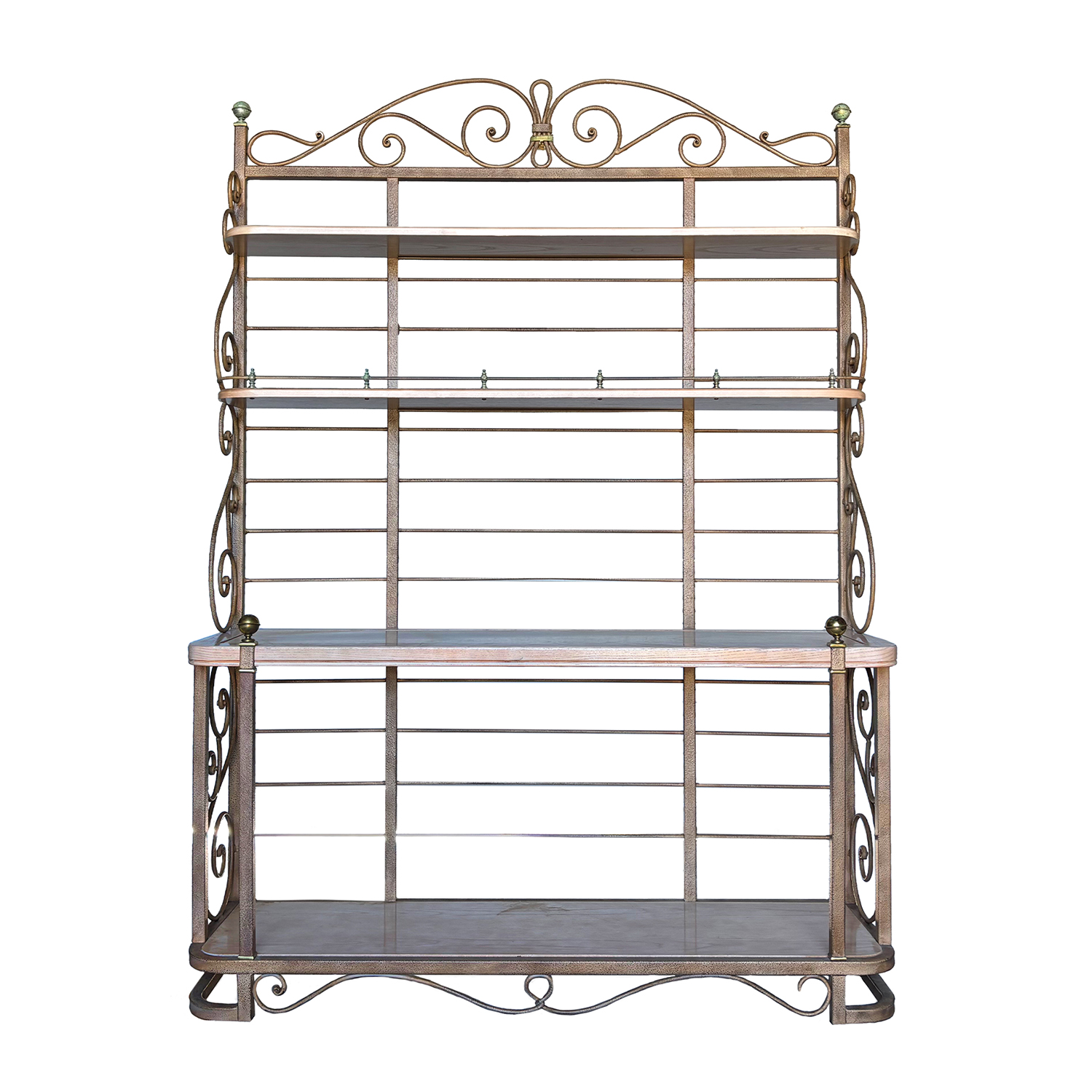 French Wrought Iron Brass Ètagère – Four Tier Bakery Rack
