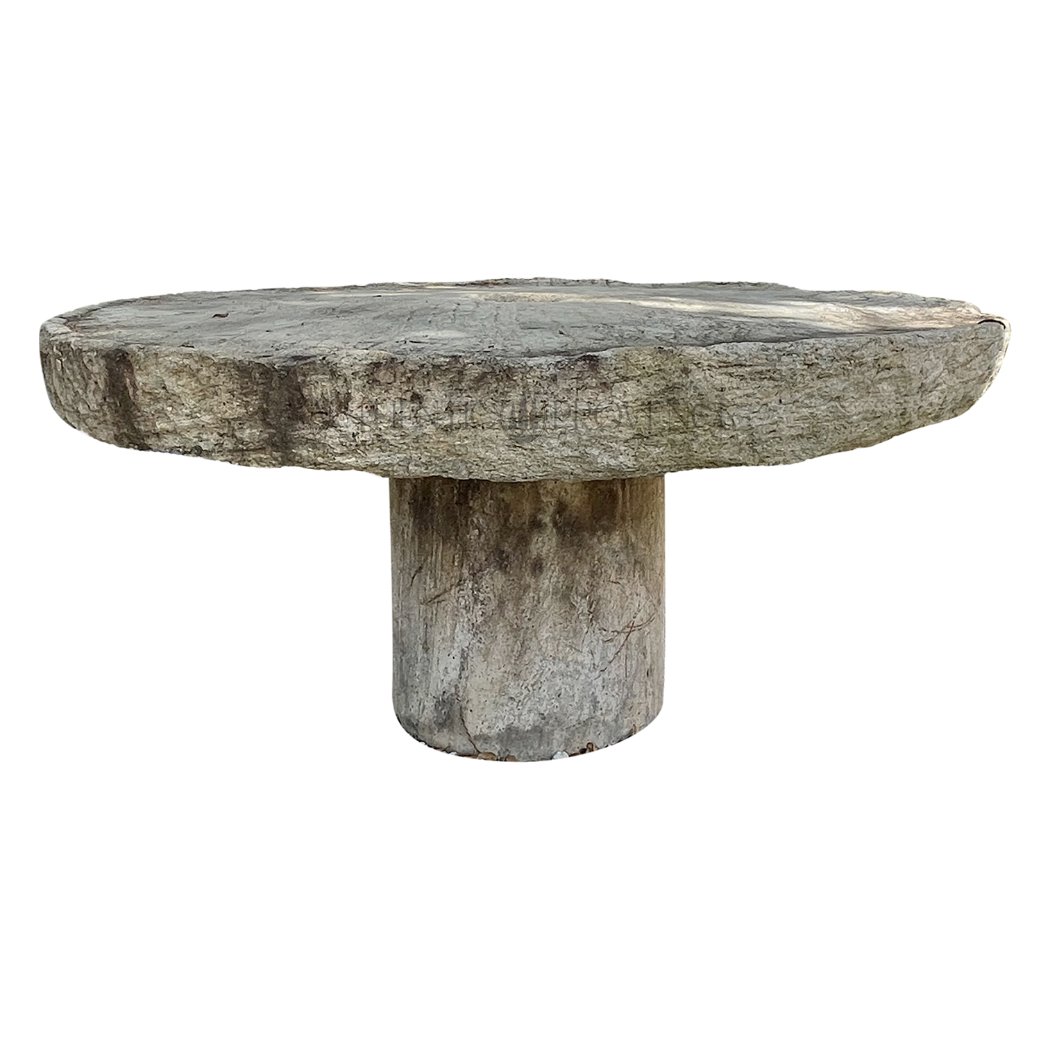 An Exceptional 19th Century Sicilian Granite Millstone Table – Antique Olive Press Stone