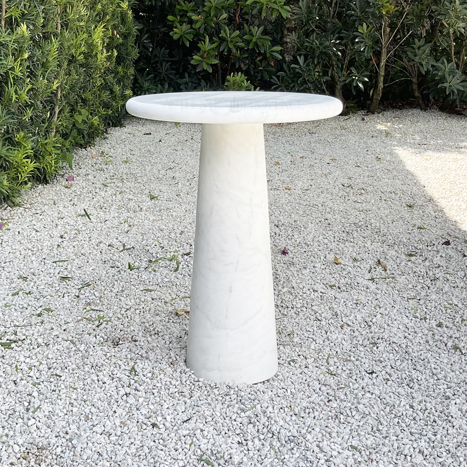 21st Century Italian Contemporary Minimalist Circular Marble Side Table