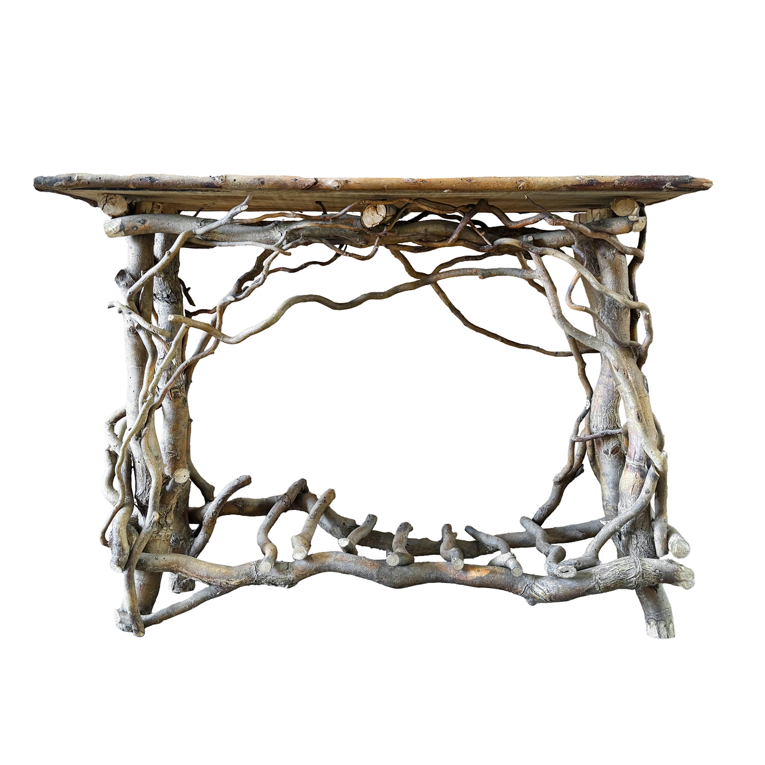 Rustic French Holzstrauch Console Table, Circa 1930