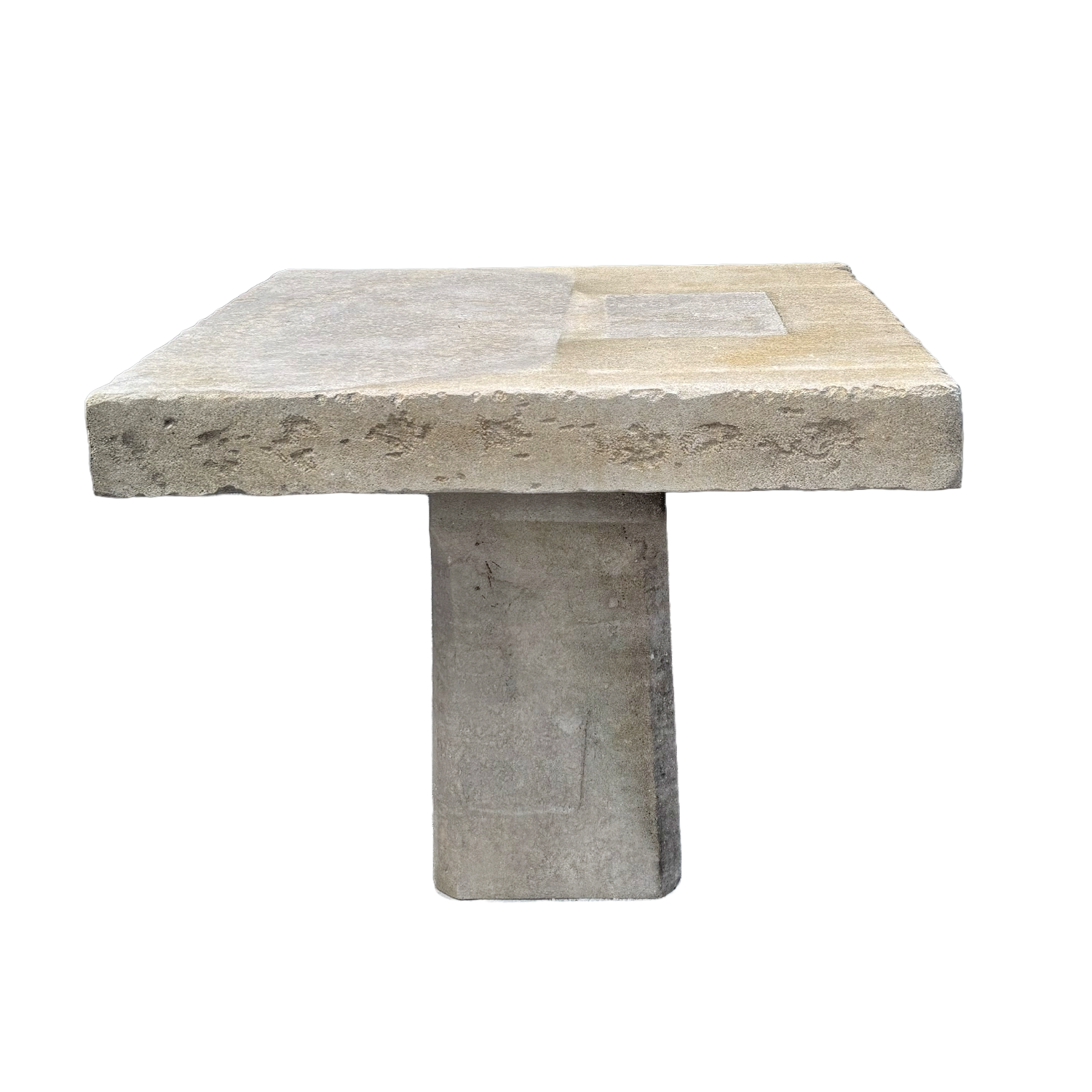 Rustic Tuscan Table in Carved Limestone