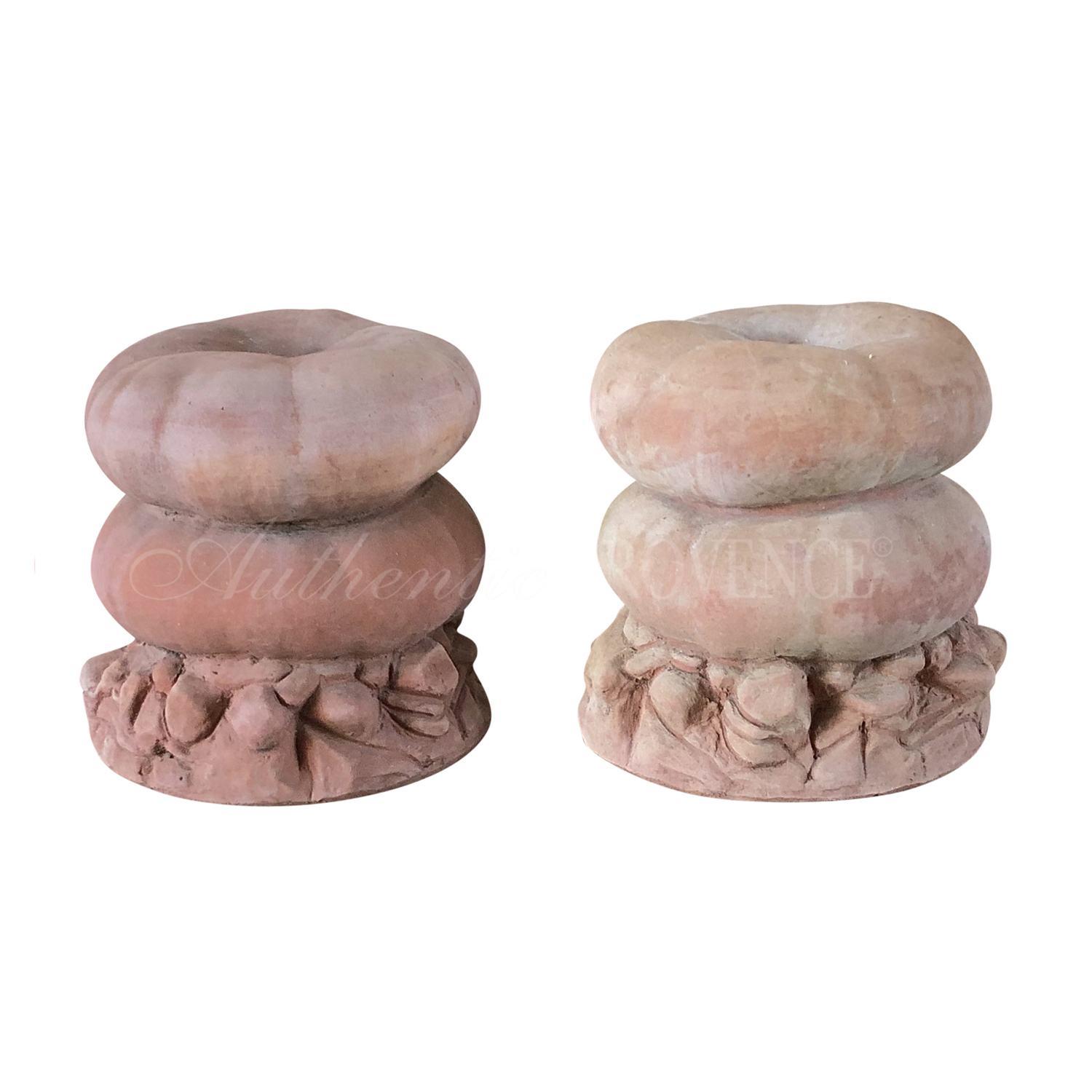 Pair of Gardens Stools in Terra Cotta from Tuscany