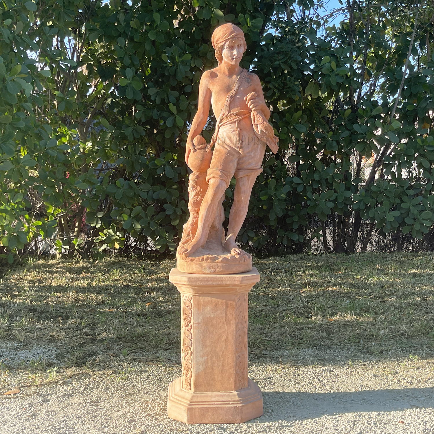 A Statuette “ The Fisherman “ in Tuscan Terracotta