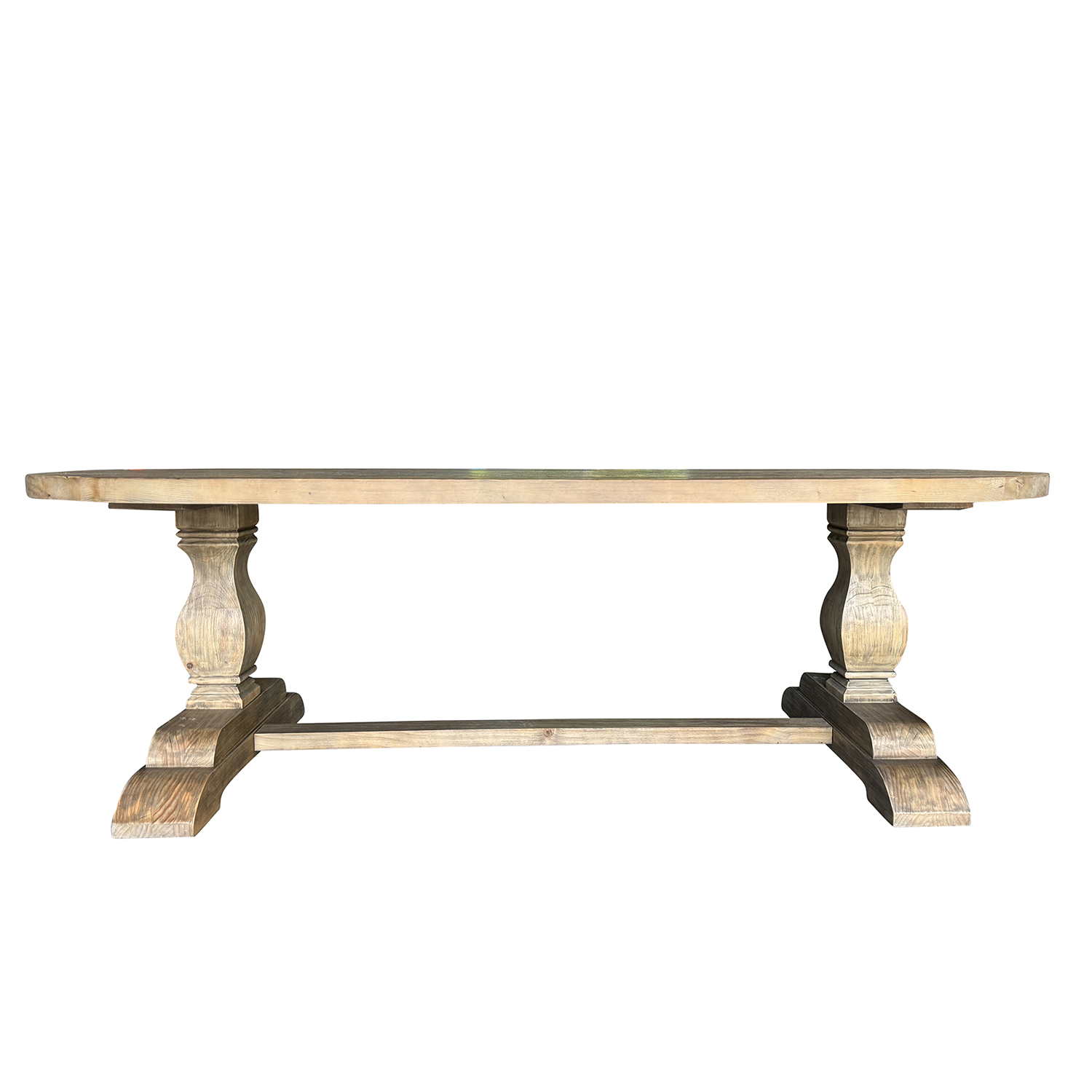 Oval French Provincial Dining Table Maussane in Pinewood