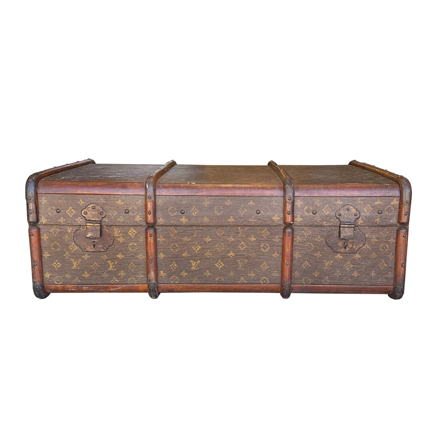 Trunk in Louis Vuitton Style Pattern