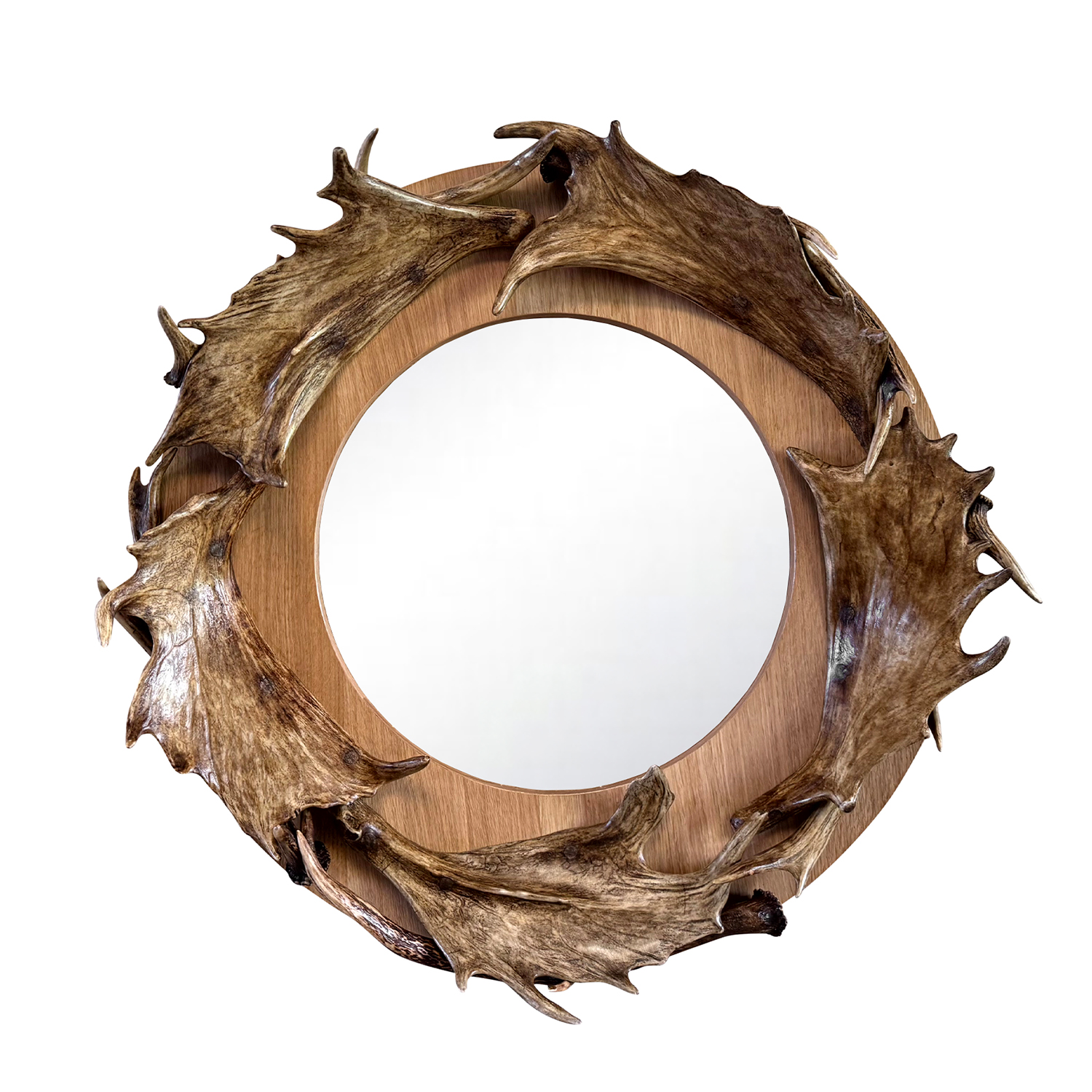 Round Antler-Style Round Mirror from Scotland