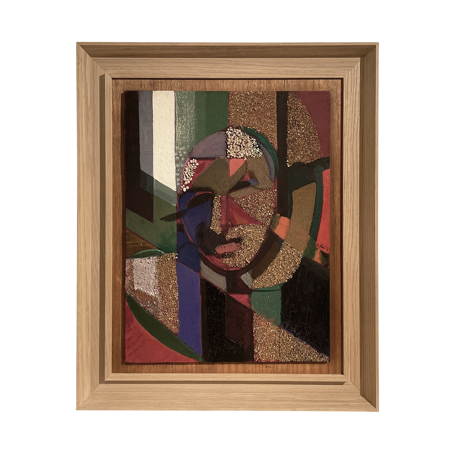 20th Century French Portrait Oil Painting of Michel Seuphor by Alfréd Réth