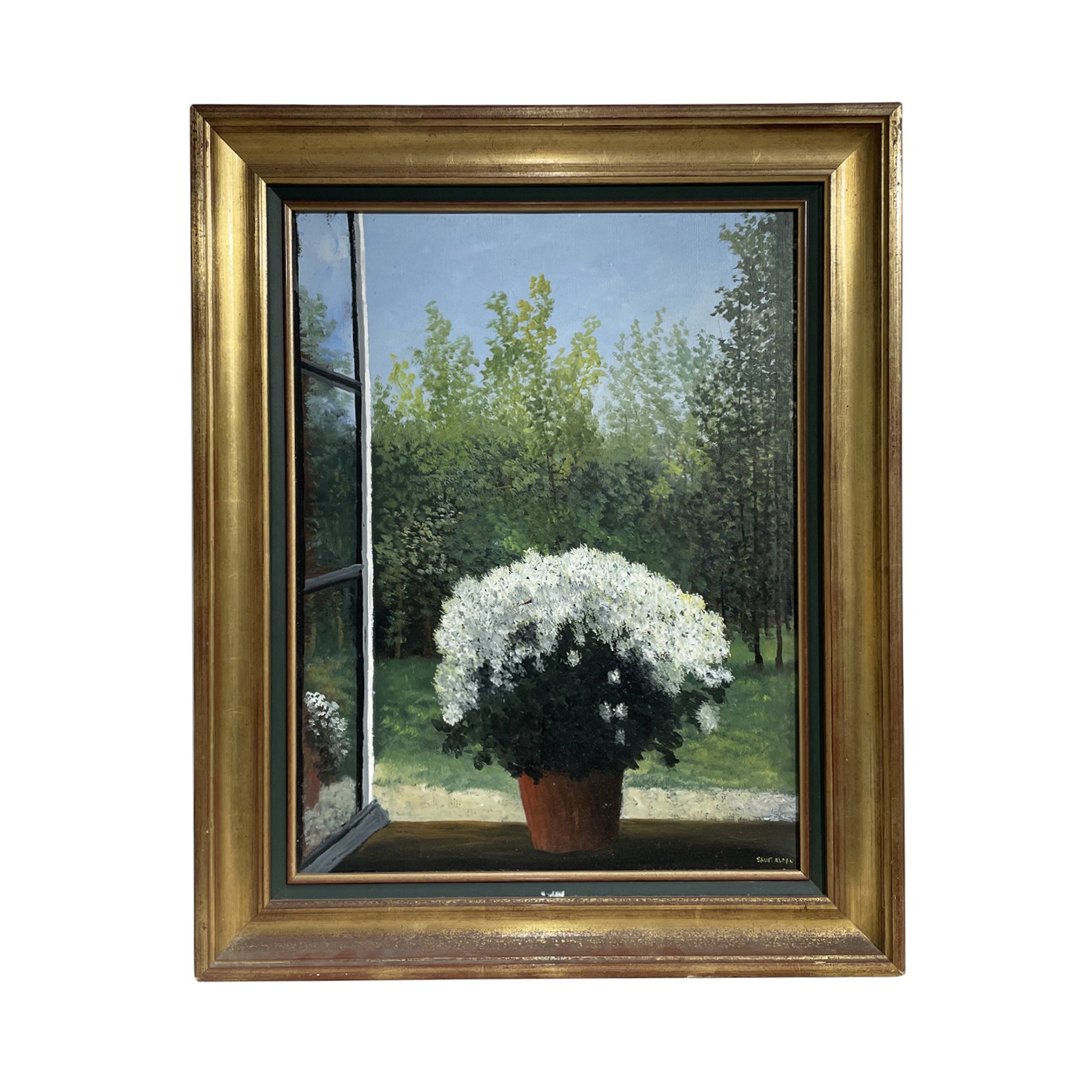 20th Century French Still Life Oil on Canvas Painting by Michel De Saint-Alban