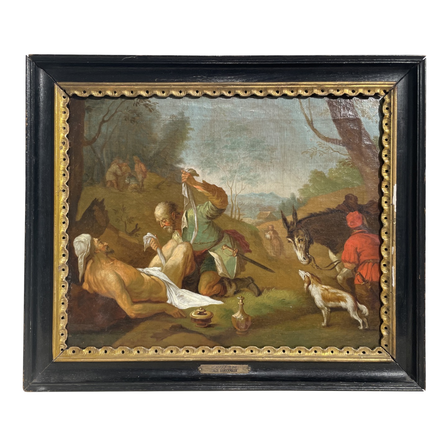 18th Century Austrian Baroque Oil on Canvas Painting by Franz Xaver Hornöck