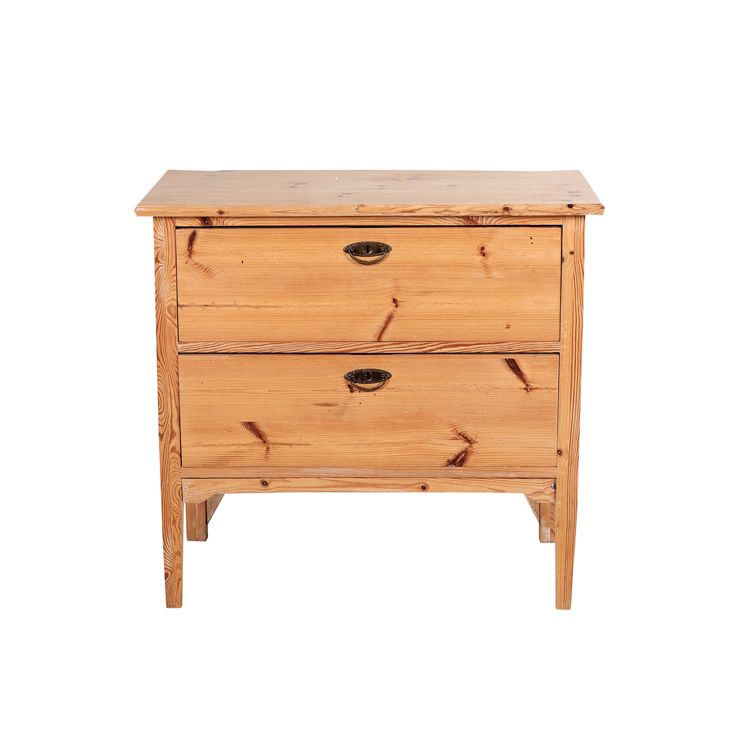 19th Century Swedish Pinewood Bed Side Table – Antique Scandinavian Nightstand