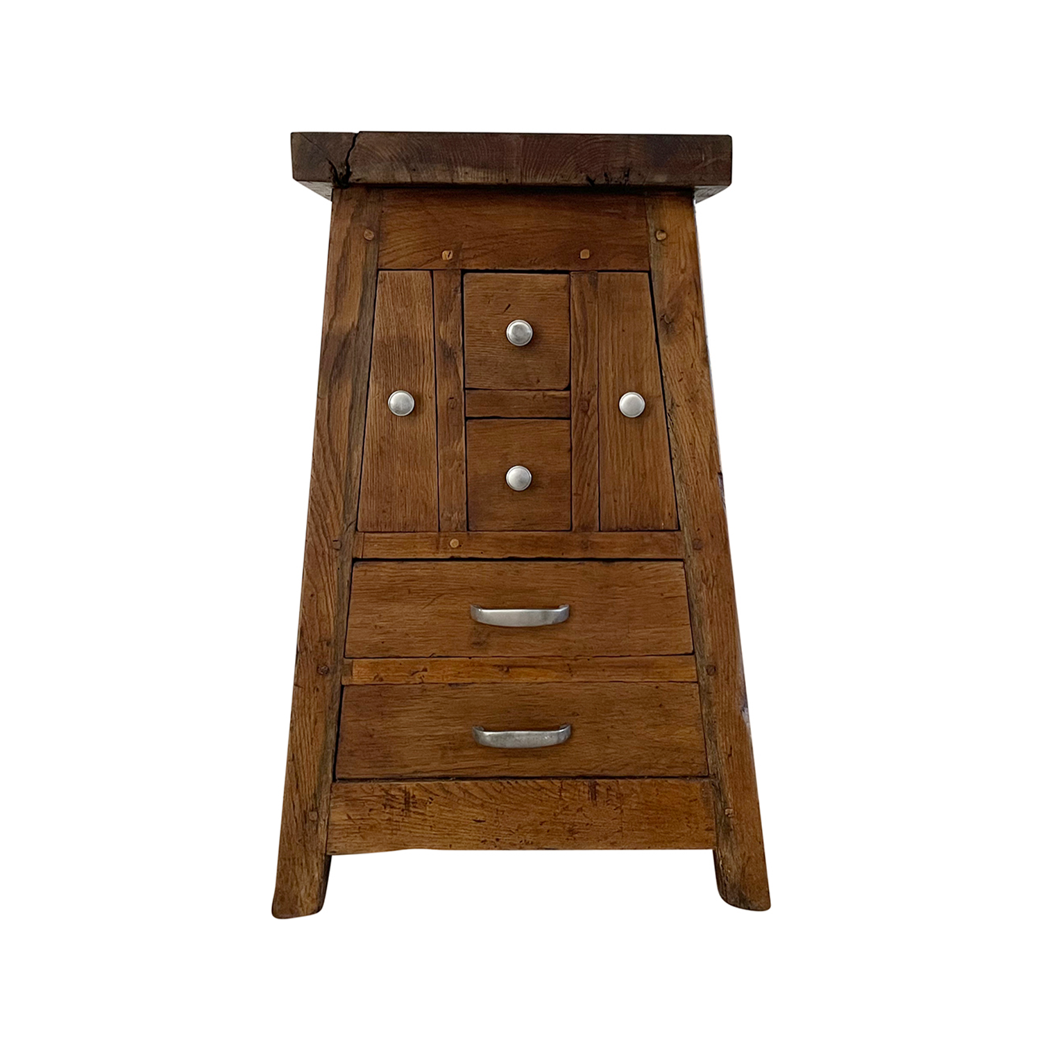 Circa 1900 French Antique Walnut Butcher Block – Rustic Provincial Worktable