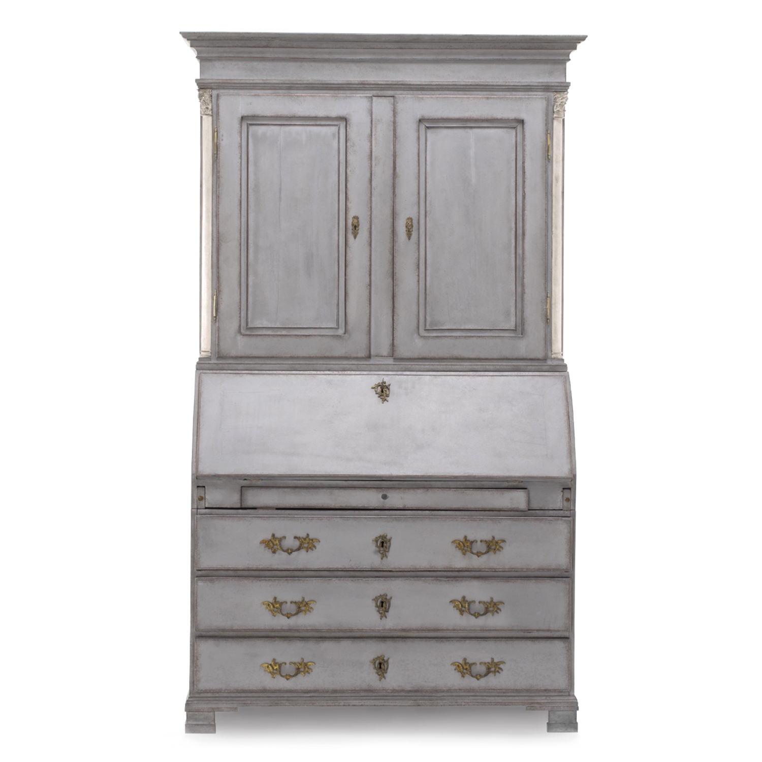 19th Century Swedish Gustavian Two Part Pine Bureau – Scandinavian Secretaire