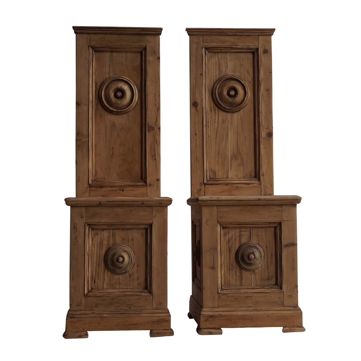 19th Century French Pair of Cathedral Chairs – Antique Walnut Side Chairs