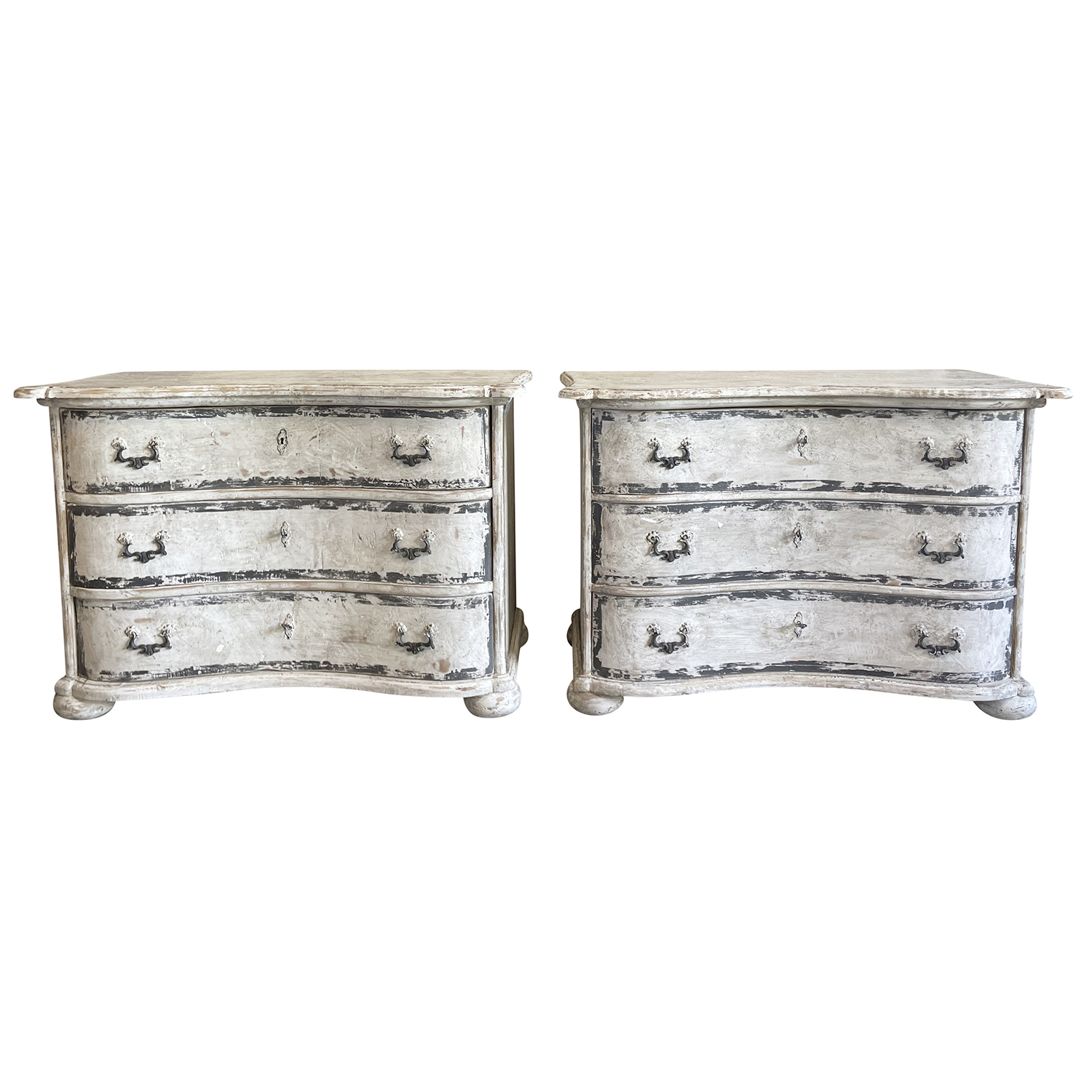 19th Century French Pair of Antique Provencal Pine Provincial Commodes, Chests