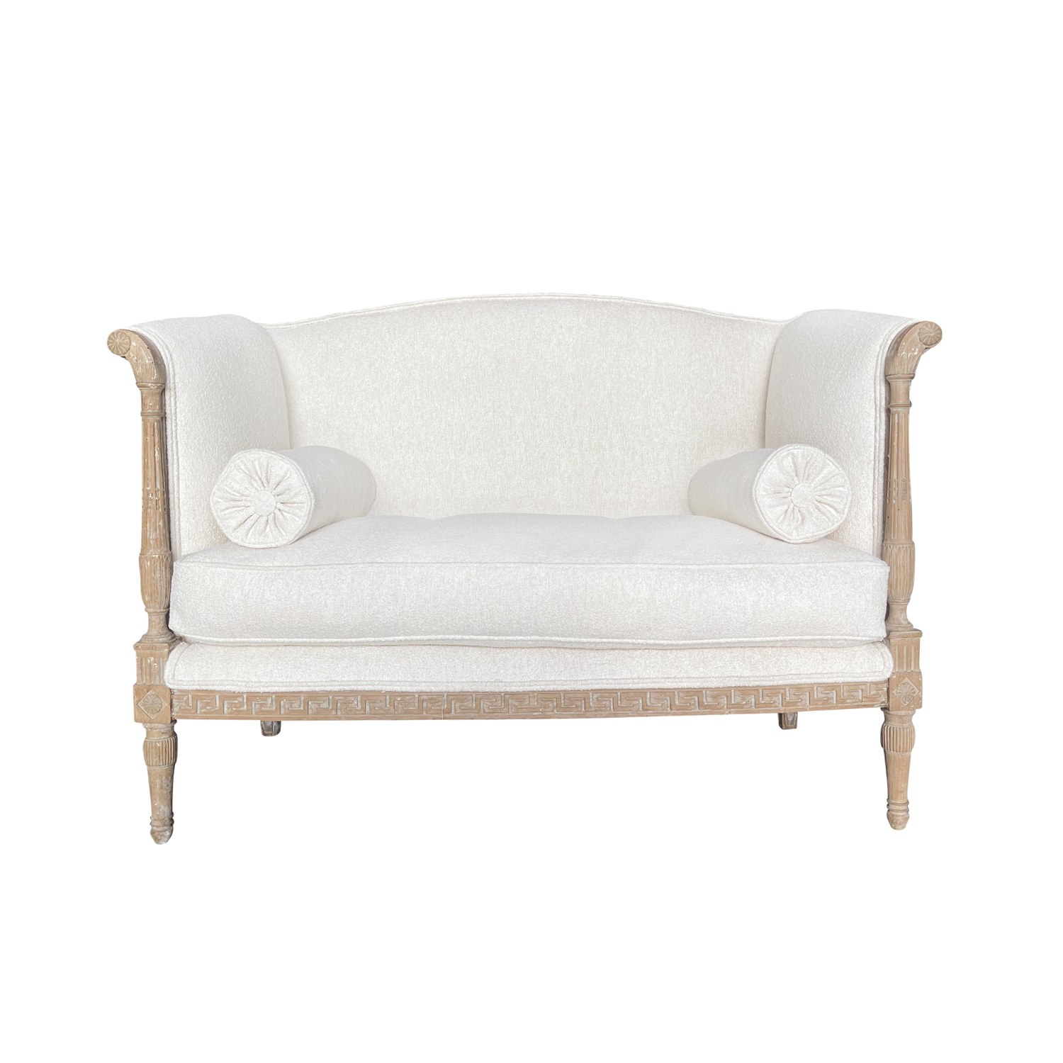 18th Century French Directoire Settee – Antique Beechwood Two-Seater Sofa