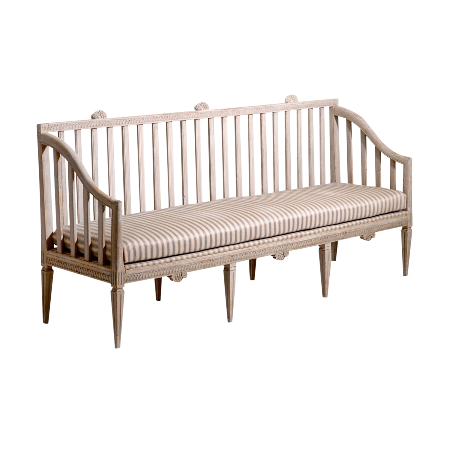 18th Century Swedish Gustavian Pine Bench – Antique Daybed Attributed to Lindome