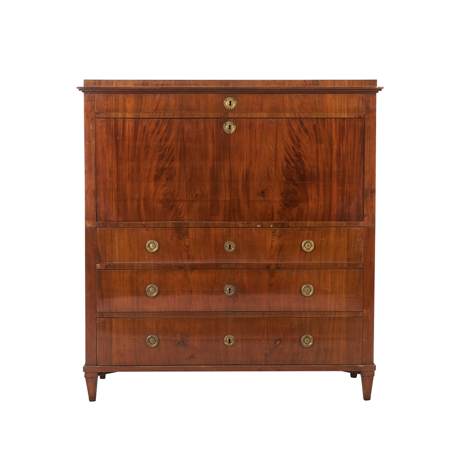 19th Century Swedish Mahogany Chiffonje, Writing Agency – Cabinet by Karl Johan