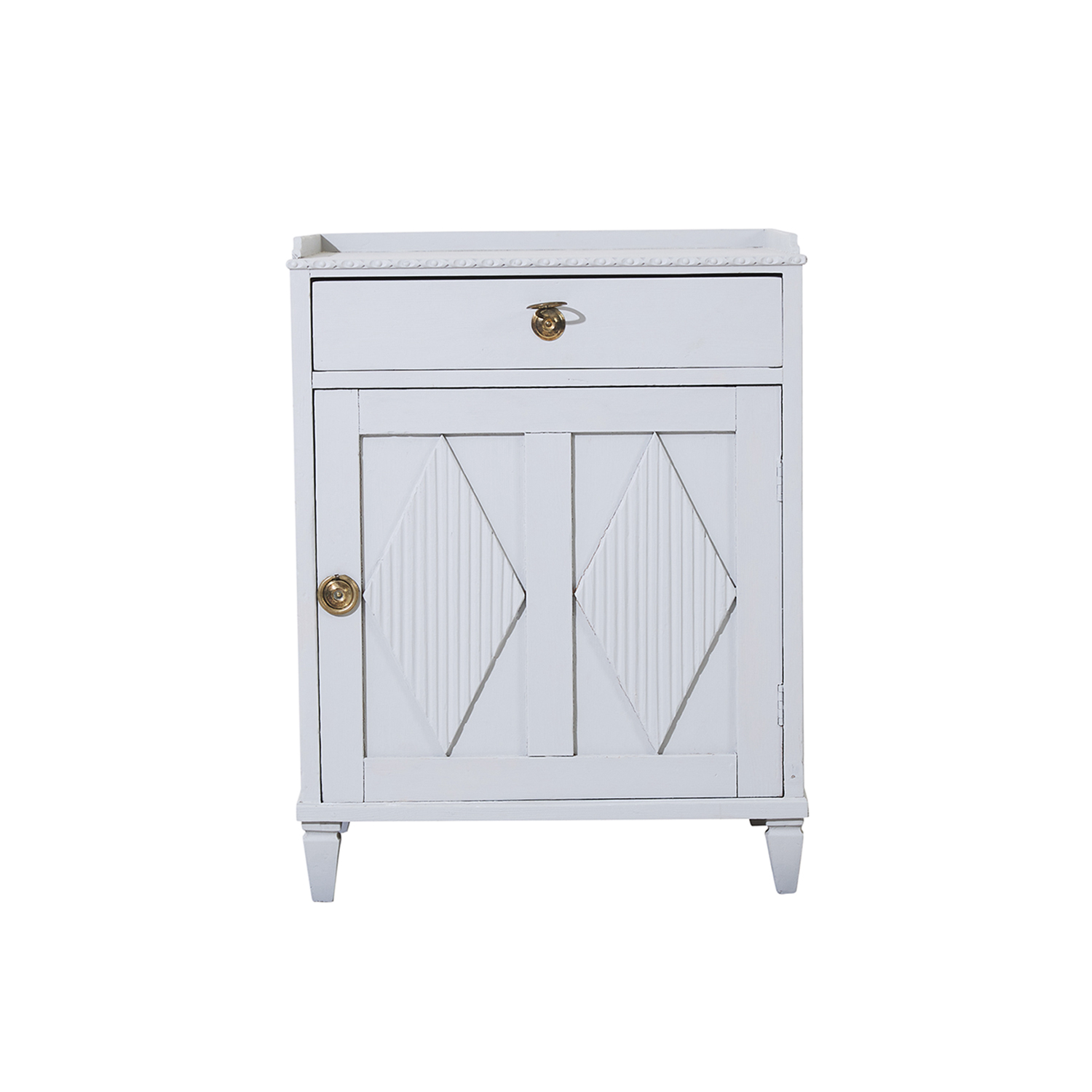 20th Century Swedish Gustavian Style Pine Nightstand – Vintage Single Cabinet