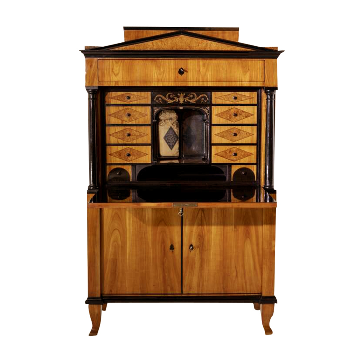 19th Century German Biedermeier Cherrywood Secretaire – Antique Secretary