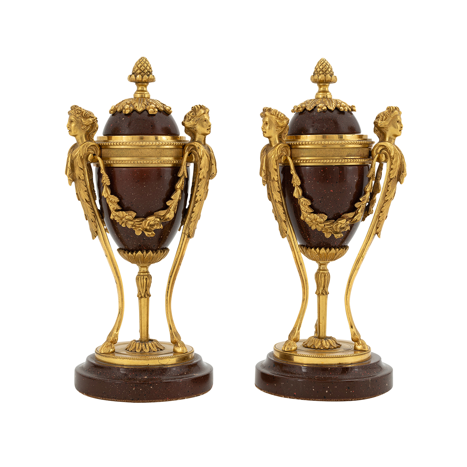 19th – 20th Century French Pair of Antique Empire Porcelain Cassoulettes