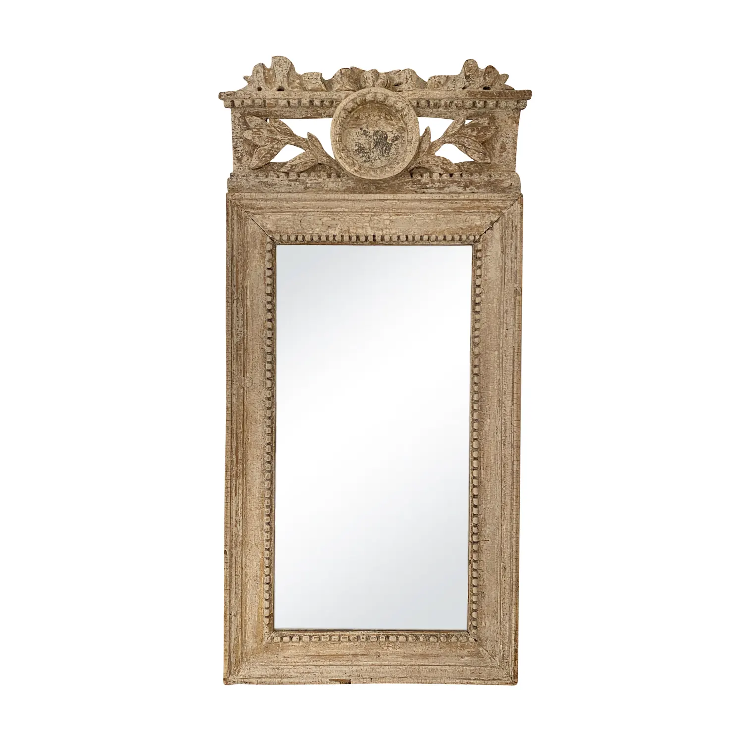 18th Century Swedish Gustavian Pinewood Wall Glass Mirror – Scandinavian Décor