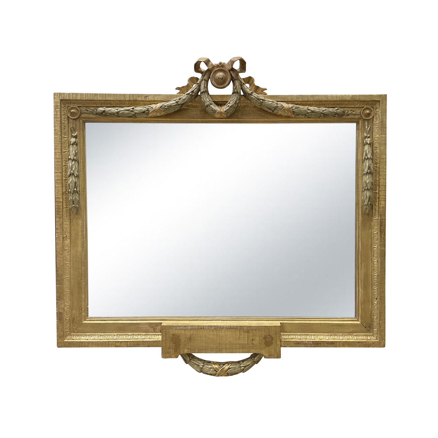 18th Century Swedish Gustavian Pine Wall Glass Mirror – Antique Wall Décor