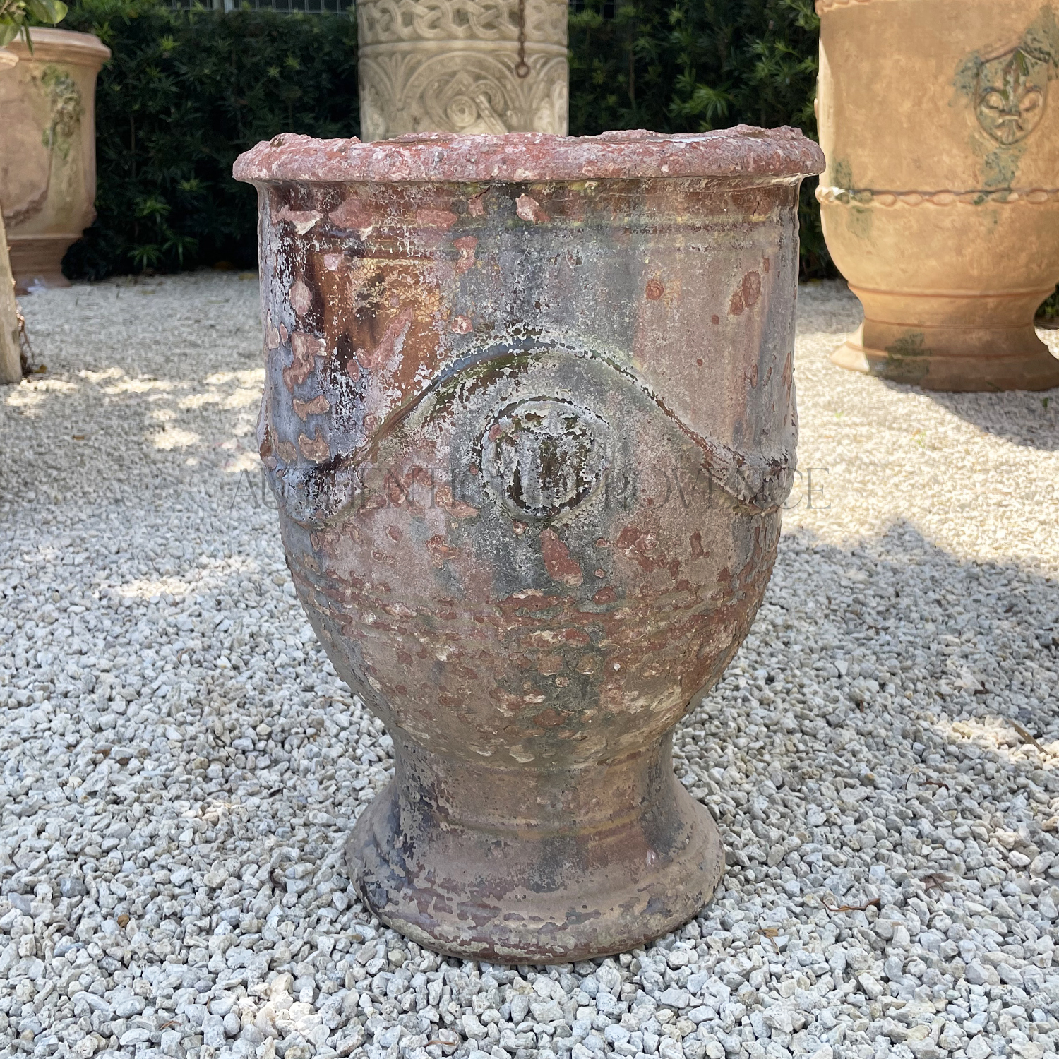 19th Century Antique Anduze Planter from Provence in Terra Cotta Clay