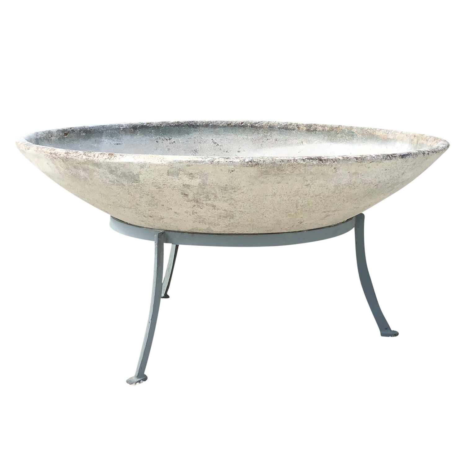 20th Century Swiss Modern Cement Saucer Garden Planter by Willy Guhl & Eternit