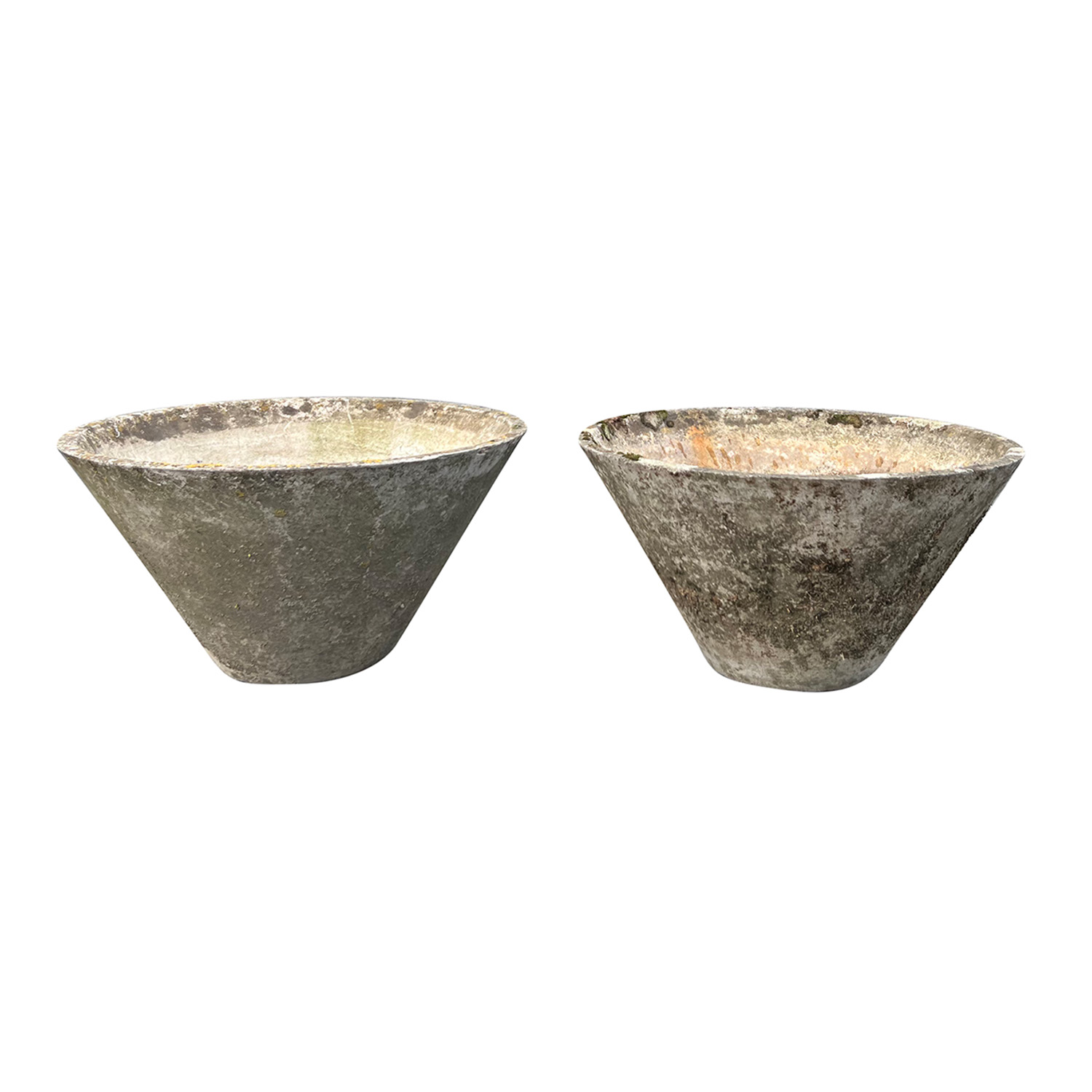 Pair of Conical Planters by Willy Guhl, 1960s