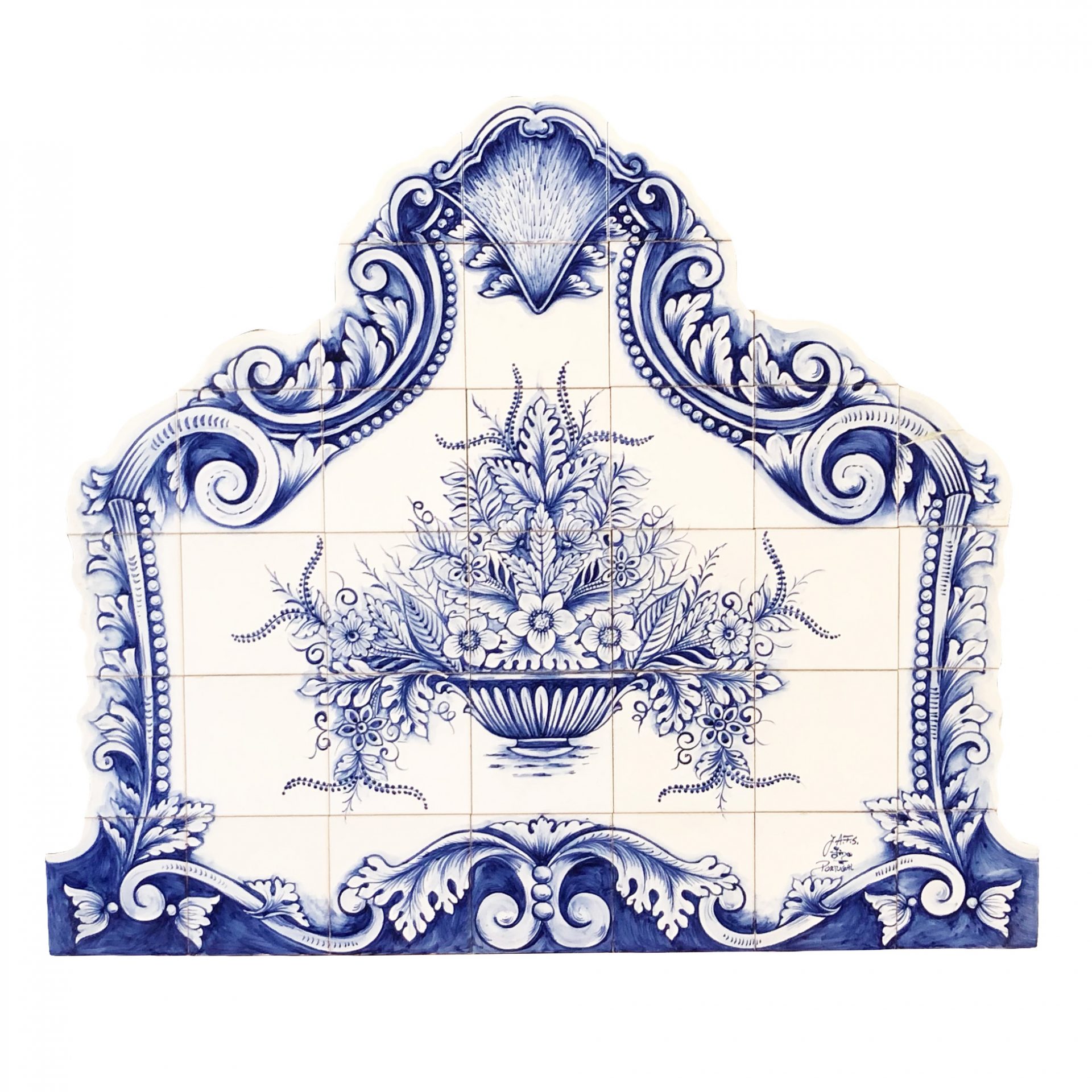 Azulejos Tile Wall Painting Salvada from Portugal
