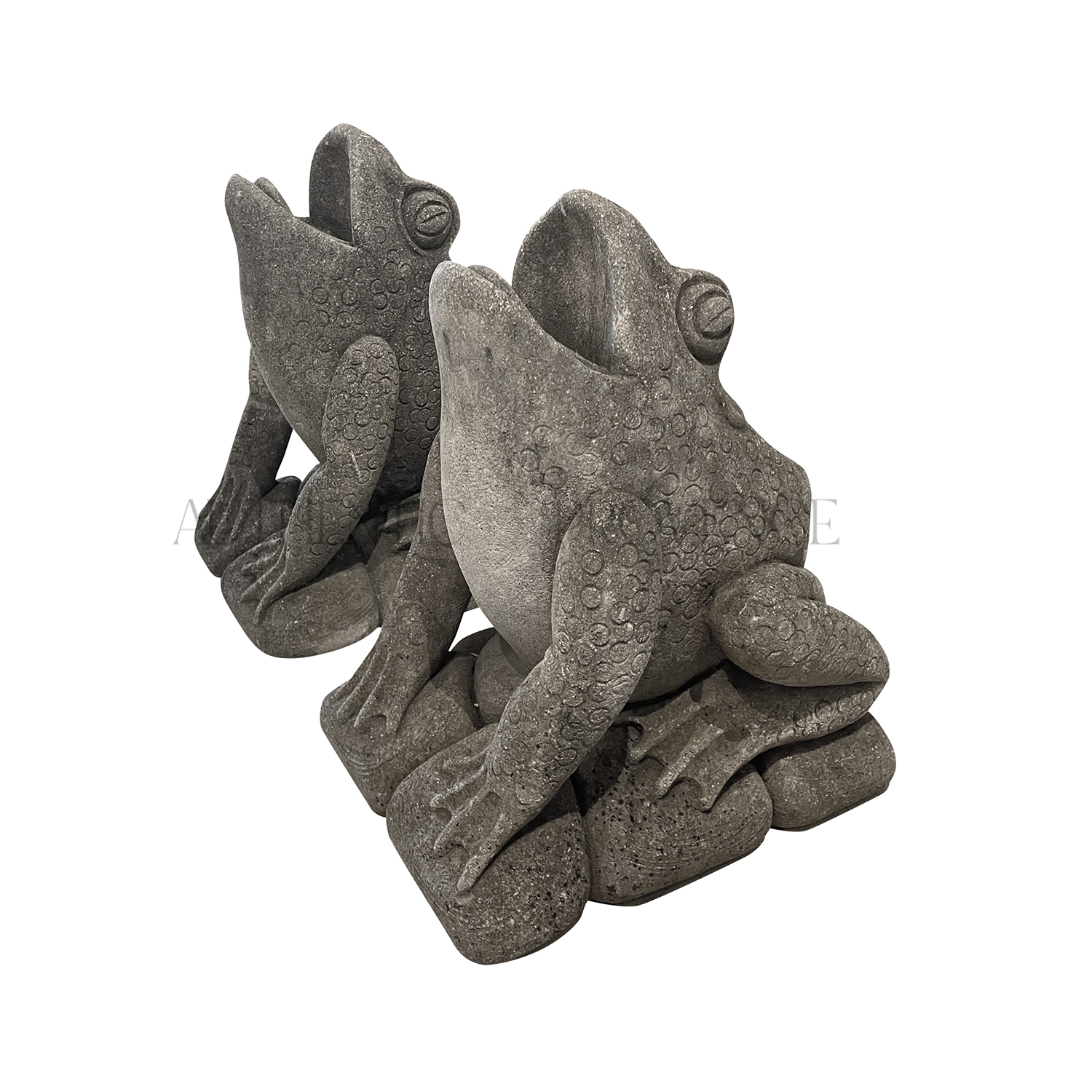 Carved Limestone Frog Statue