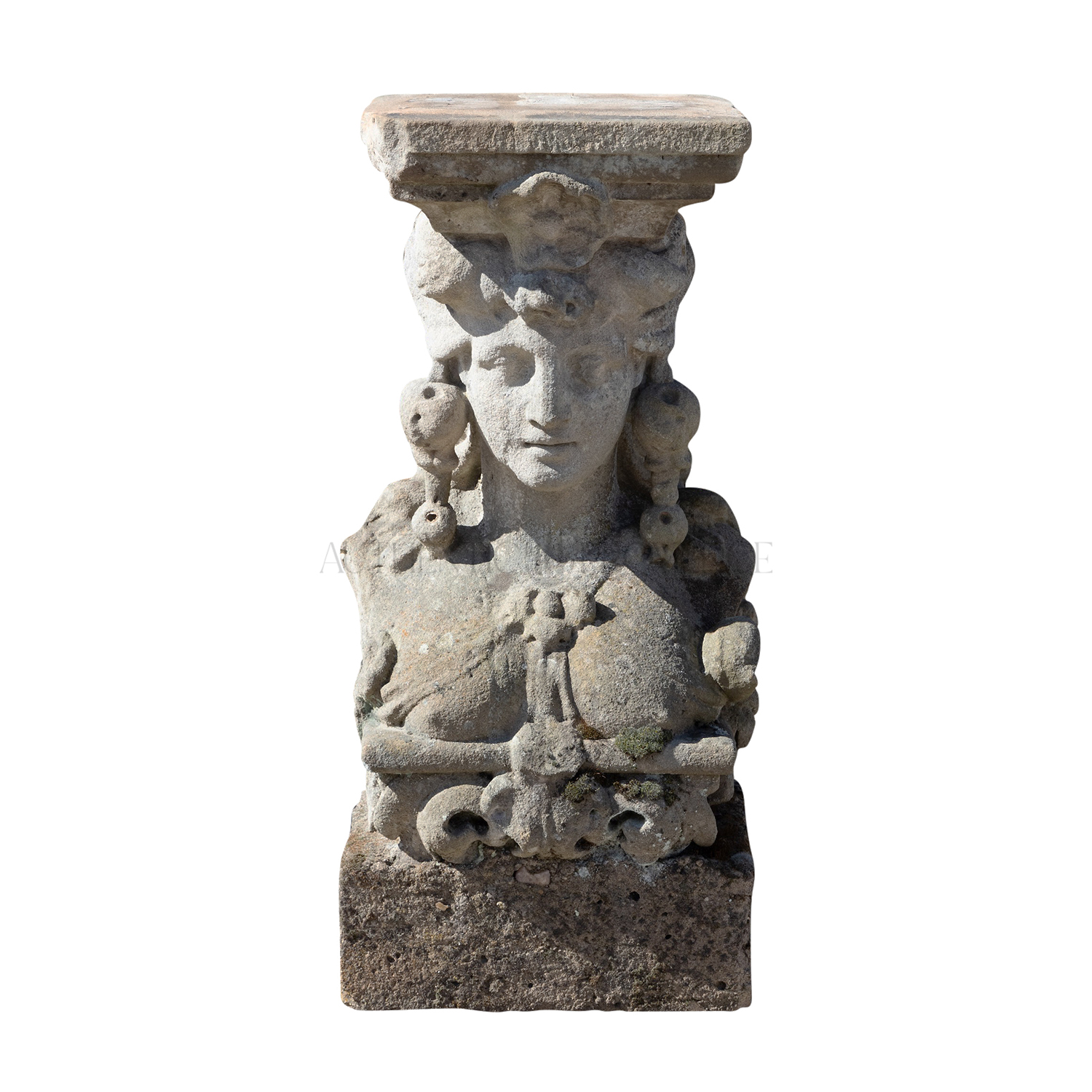 18th Century Caryatid Garden Statue in Sandstone from Germany