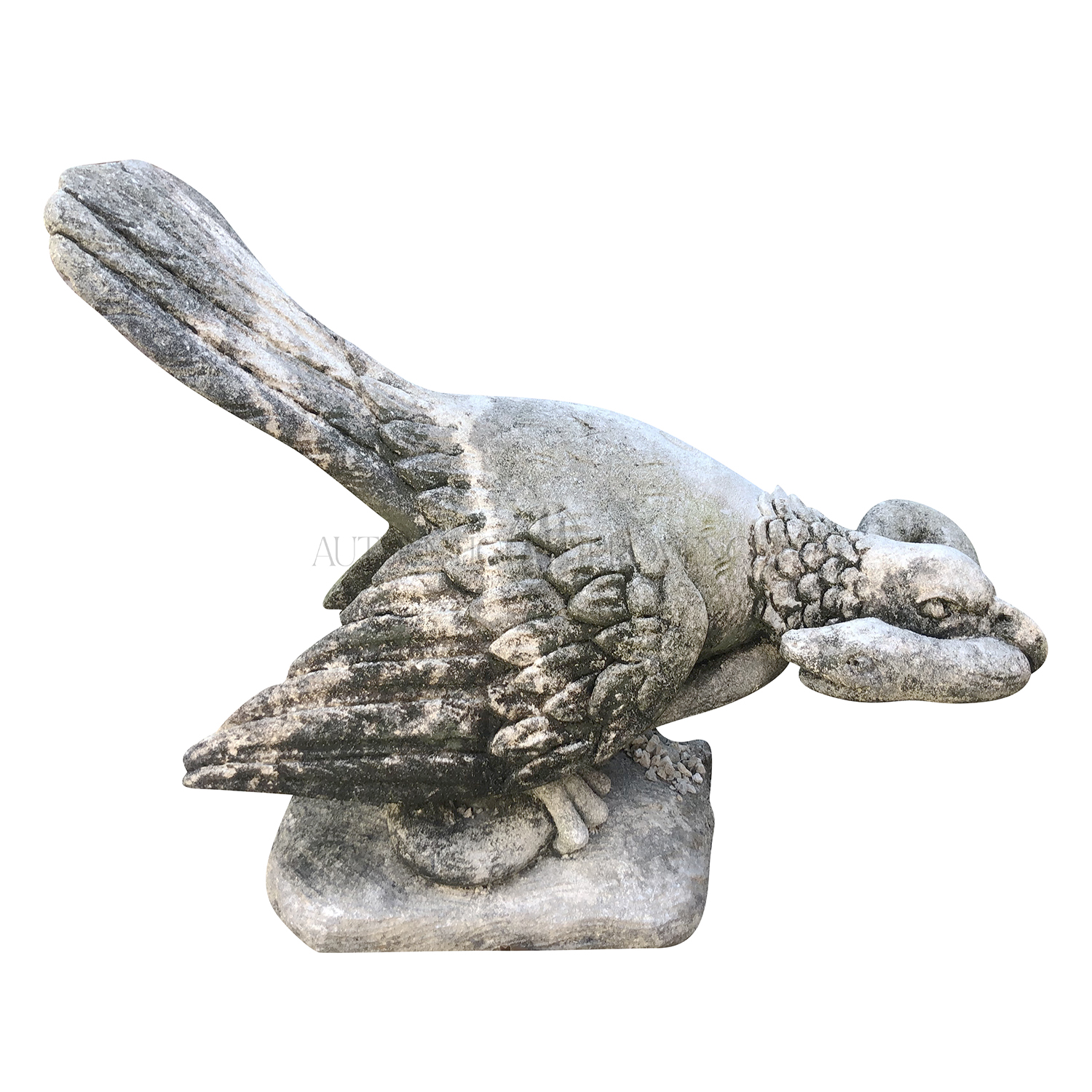 Vintage Harrier Bird With Snake Carved in Italian limestone